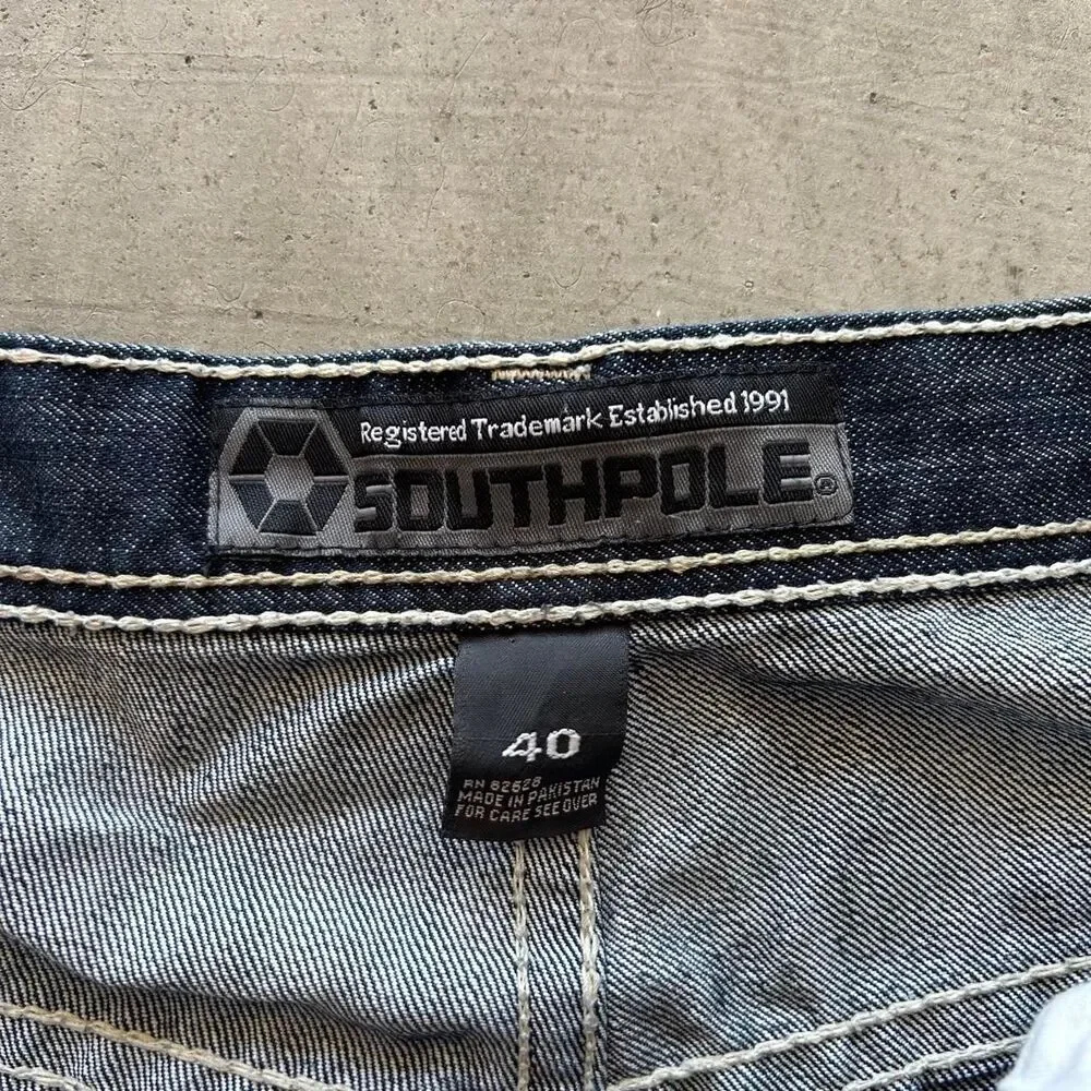 Southpole Men's Navy and Blue Jeans